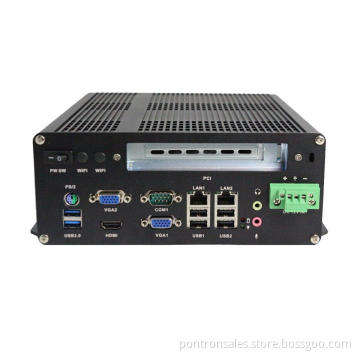 Industrial Box PC with CPU Intel I3/I5/I7 Series with 10*RS232, 2*VGA, 1*PCI